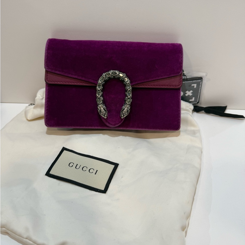 Gucci Dionysus Super Mini Purple Velvet Bag - Picture 6 of 13
